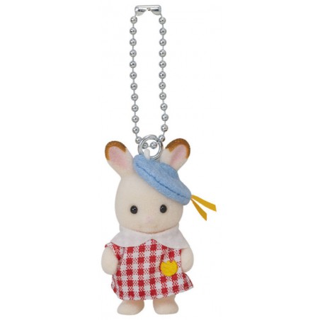 SYLVANIAN FAMILIES NURSERY CHOCOLATE RABBIT FIGURE KEYCHAIN