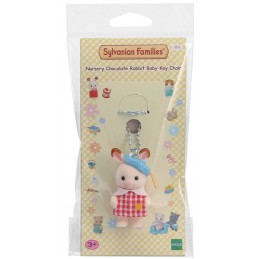 EPOCH SYLVANIAN FAMILIES NURSERY CHOCOLATE RABBIT FIGURE KEYCHAIN