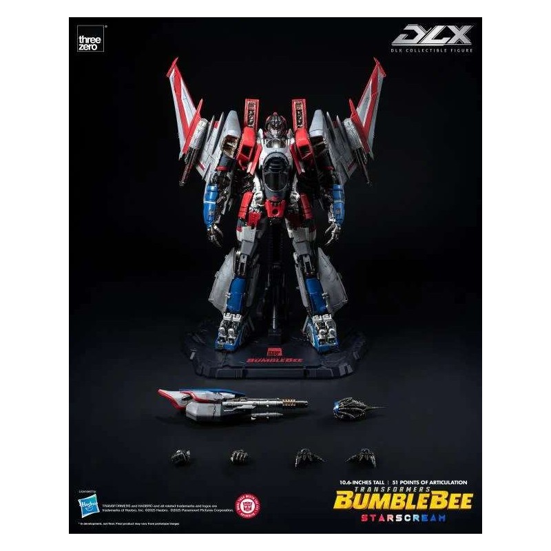 THREEZERO TRANSFORMERS BUMBLEBEE DLX SERIES STARSCREAM ACTION FIGURE THREEZERO TRANSFORMERS BUMBLEBEE DLX SERIES STARSCREAM ACTION FIGURE