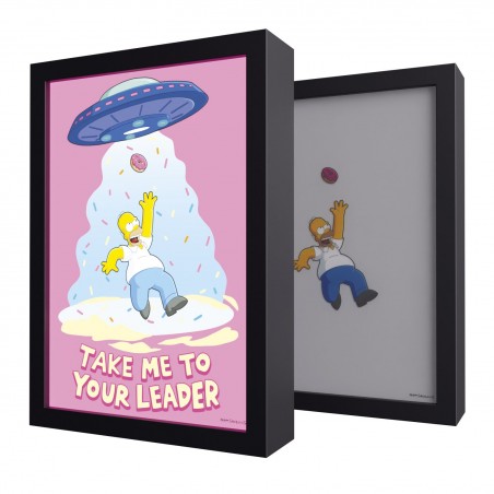 THE SIMPSONS HOMER TAKE ME TO YOUR LEADER QUADRO RETROILLUMINATO 20X28CM