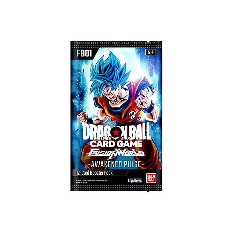 DRAGON BALL SUPER CARD FUSION WORLD FB01 AWAKENED PULSE EU BUSTINA IN INGLESE BANDAI DRAGON BALL SUPER CARD FUSION WORLD FB01 AWAKENED PULSE EU BUSTINA IN INGLESE BANDAI
