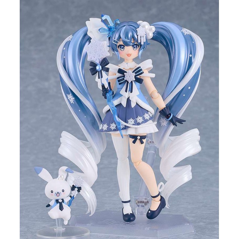 GOOD SMILE COMPANY HATSUNE MIKU SNOW MIKU CRYSTAL SNOW FIGMA SERIES PVC ACTION FIGURE