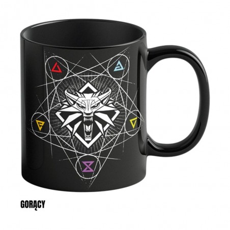 THE WITCHER III WILD HUNT WITCHER SIGNS HEAT CHANGE MUG