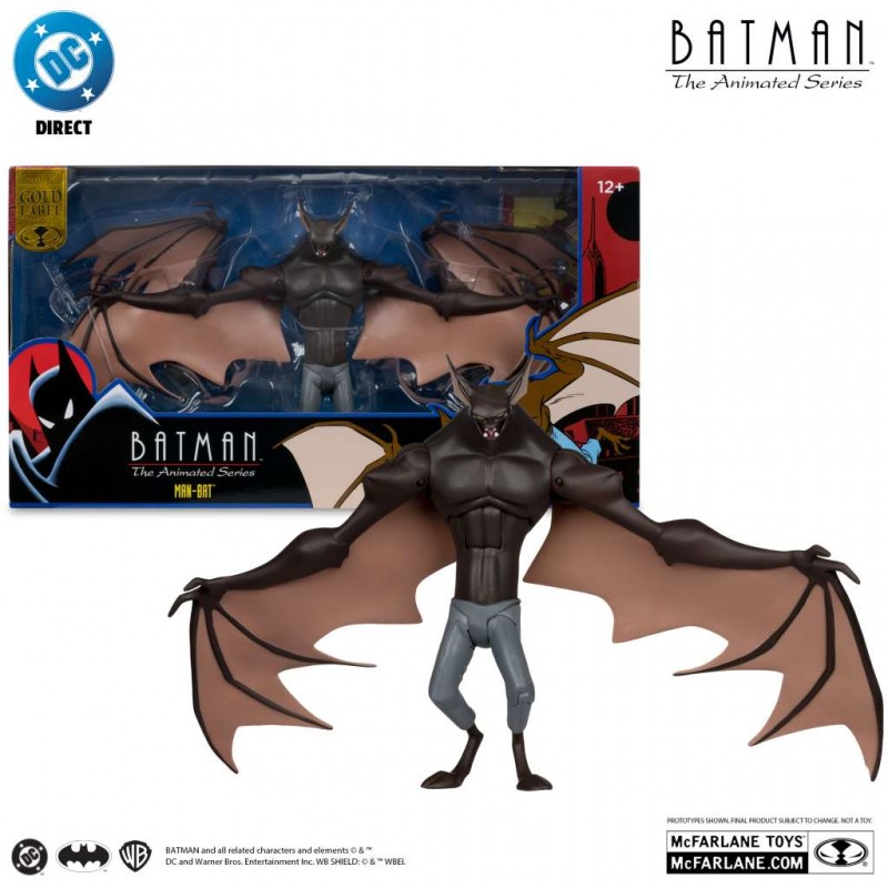 MC FARLANE DC DIRECT BATMAN THE ANIMATED SERIES MAN-BAT GOLD LABEL SERIES PVC ACTION FIGURE MC FARLANE DC DIRECT BATMAN THE ANIMATED SERIES MAN-BAT GOLD LABEL SERIES PVC ACTION FIGURE