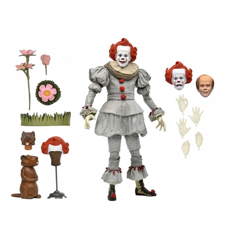 IT WELCOME TO DERRY BOB AS PENNYWISE ULTIMATE ACTION FIGURE NECA