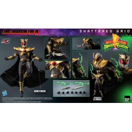 POWER RANGERS SHATTERED GRID LORD DRAKKON EVO III 30CM ACTION FIGURE THREEZERO