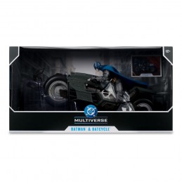 DC MULTIVERSE THE FLASH BATMAN AND BATCYCLE ACTION FIGURE MC FARLANE