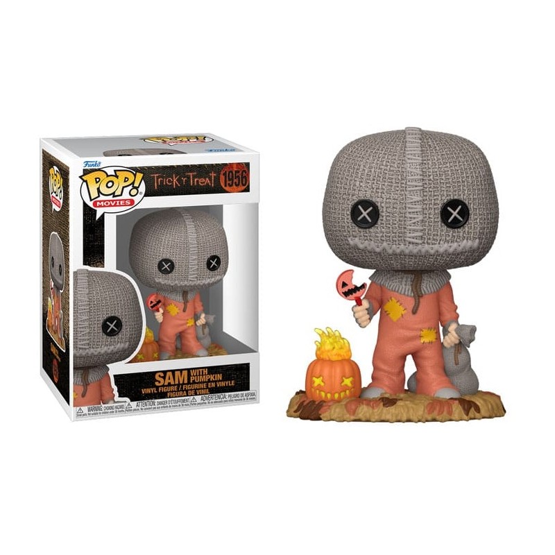 FUNKO FUNKO POP! MOVIES TRICK 'R TREAT SAM WITH PUMPKIN PVC BOBBLE HEAD FIGURE