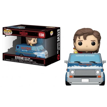 FUNKO POP! RIDES STRANGER THINGS STEVE WITH THE SQUAWK VAN BOBBLE HEAD FIGURE