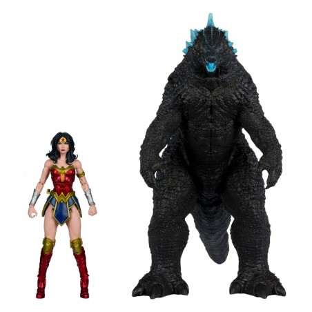 DC JUSTICE LEAGUE MONSTERVERSE WONDER WOMAN VS ATOMIC BLAST GODZILLA ACTION FIGURE