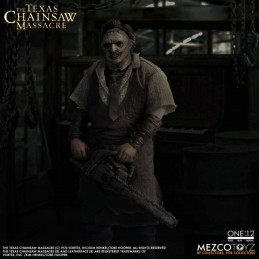 THE TEXAS CHAINSAW MASSACRE LEATHERFACE ONE:12 ACTION FIGURE MEZCO TOYS THE TEXAS CHAINSAW MASSACRE LEATHERFACE ONE:12 ACTION FIGURE MEZCO TOYS