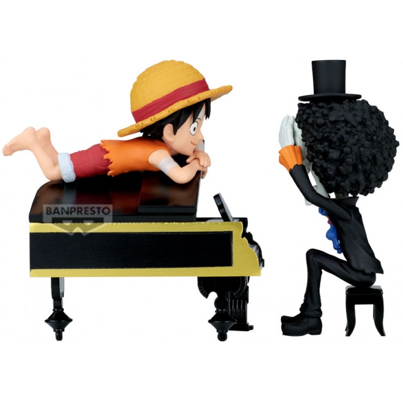 BANPRESTO ONE PIECE WCF LOG STORIES LUFFY AND BROOK STATUE FIGURE BANPRESTO ONE PIECE WCF LOG STORIES LUFFY AND BROOK STATUE FIGURE