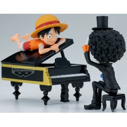 BANPRESTO ONE PIECE WCF LOG STORIES LUFFY AND BROOK STATUE FIGURE