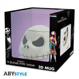 ABYSTYLE THE NIGHTMARE BEFORE CHRISTMAS JACK SKELLINGTON 3D MUG GLOW IN THE DARK