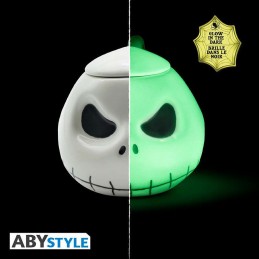 ABYSTYLE THE NIGHTMARE BEFORE CHRISTMAS JACK SKELLINGTON 3D MUG GLOW IN THE DARK