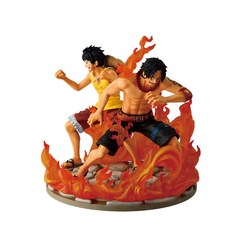 BANDAI ONE PIECE ACE AND LUFFY DRAMATIC MEMORIES ICHIBANSHO PVC STATUE FIGURE