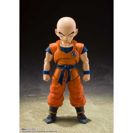 DRAGON BALL Z KRILLIN EARTH'S STRONGEST MAN S.H. FIGUARTS REISSUE ACTION FIGURE