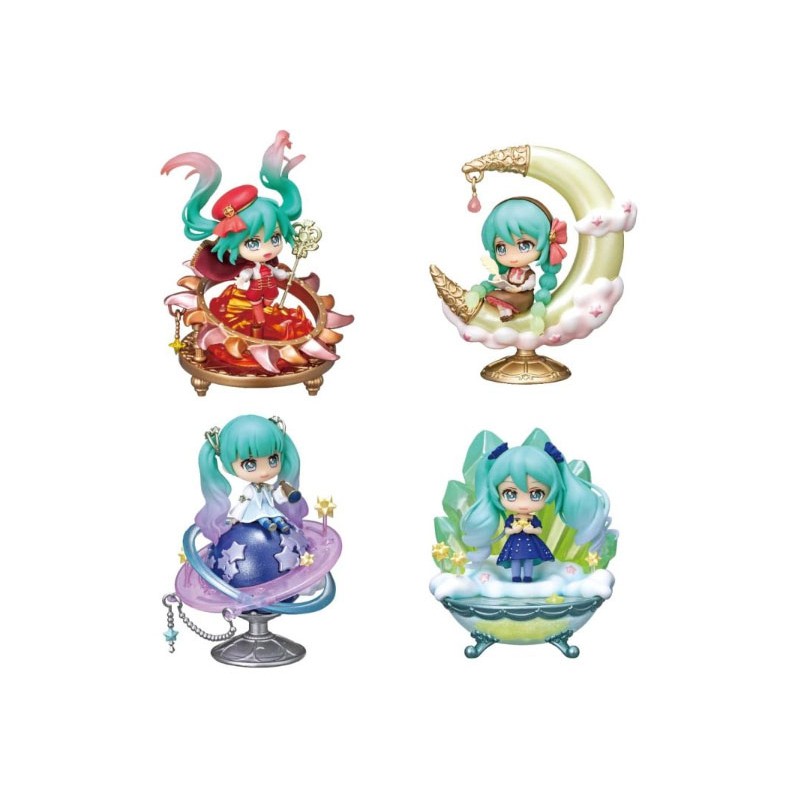 HATSUNE MIKU STORY OF THE SPARKLING FIGURE COLLECTION DISPLAY 4-PACK BOX MINI FIGURE RE-MENT