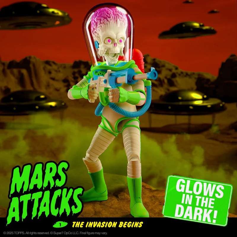 MARS ATTACKS ULTIMATES MARTIAN (THE INVASION BEGINS) ACTION FIGURE SUPER7