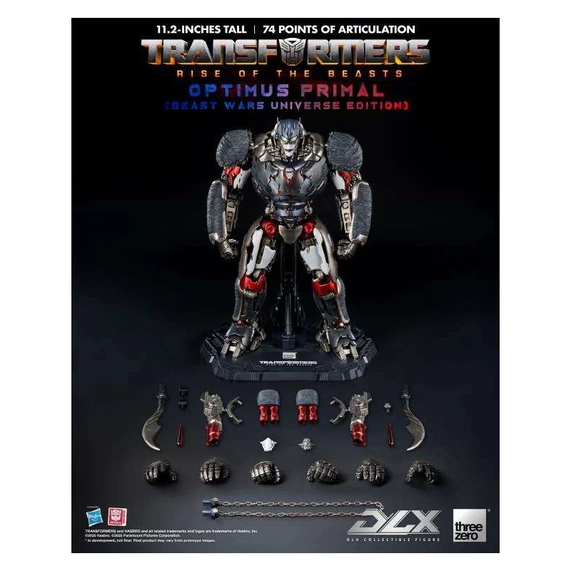 TRANSFORMERS RISE OF THE BEASTS DLX OPTIMUS PRIMAL ACTION FIGURE THREEZERO