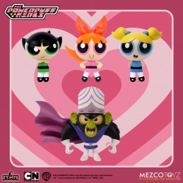 THE POWERPUFF GIRLS LE SUPERCHICCHE SET 5 POINTS ACTION FIGURE 4X SET MEZCO TOYS