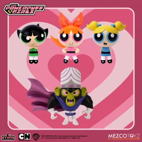 THE POWERPUFF GIRLS LE SUPERCHICCHE SET 5 POINTS ACTION FIGURE 4X SET