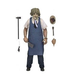 THE TEXAS CHAINSAW MASSACRE LEATHERFACE OLD LADY MASK CLOTHED ACTION FIGURE NECA