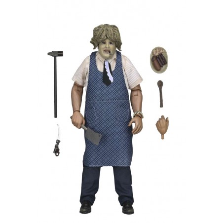 THE TEXAS CHAINSAW MASSACRE LEATHERFACE OLD LADY MASK CLOTHED ACTION FIGURE