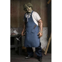 THE TEXAS CHAINSAW MASSACRE LEATHERFACE OLD LADY MASK CLOTHED ACTION FIGURE NECA