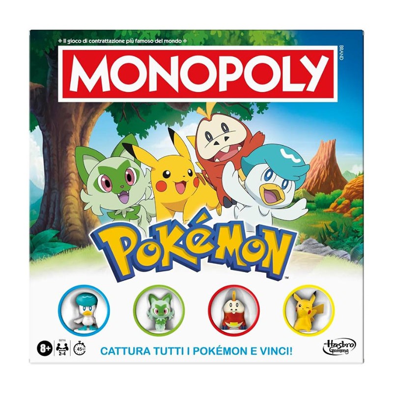 HASBRO MONOPOLY POKEMON ITALIAN EDITION