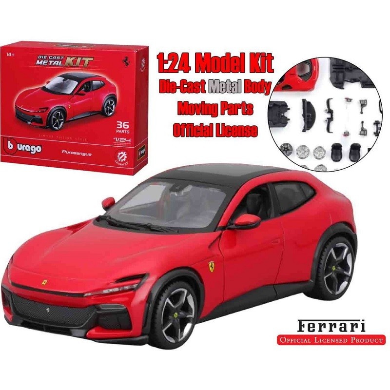BBURAGO FERRARI PUROSANGUE DIE CAST METAL 1/24 MODEL KIT MODEL REPLICA