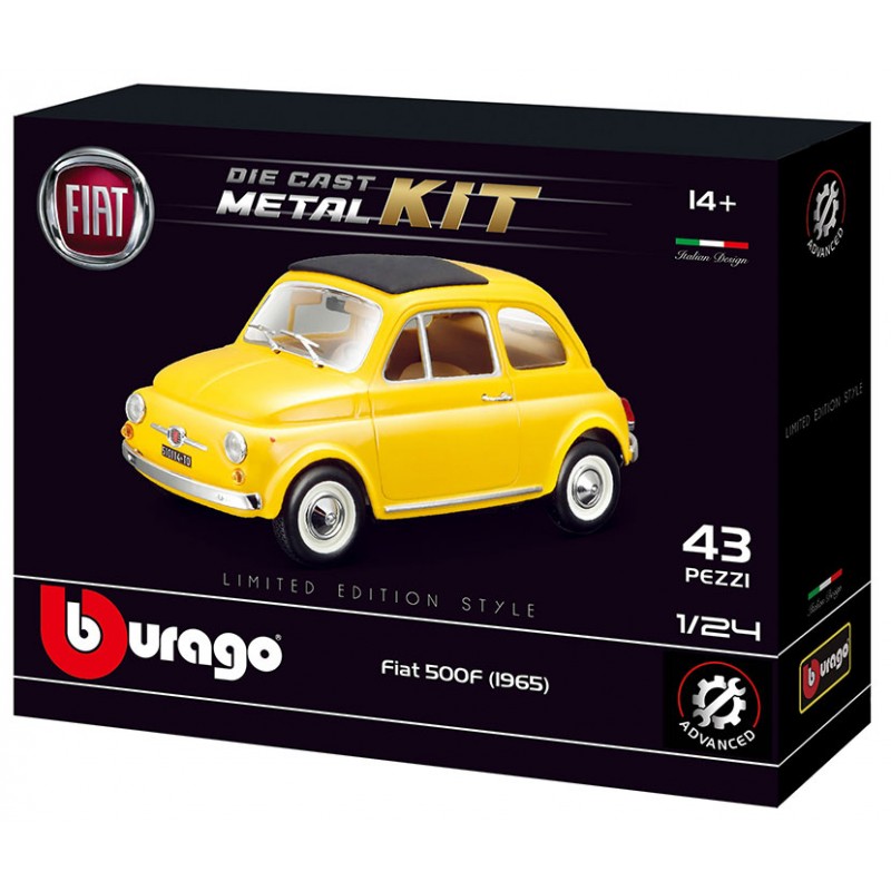 BBURAGO FIAT 500F 1965 DIE CAST METAL 1/24 MODEL KIT MODEL REPLICA