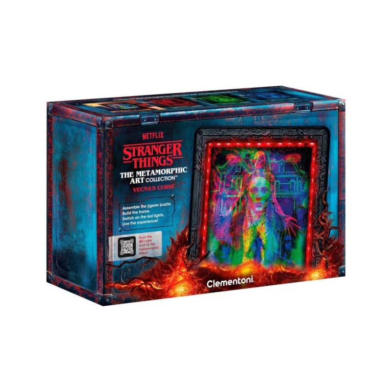 CLEMENTONI STRANGER THINGS THE METAMORPHIC ART COLLECTION VECNA'S CURSE 520 PIECES PUZZLE WITH LED
