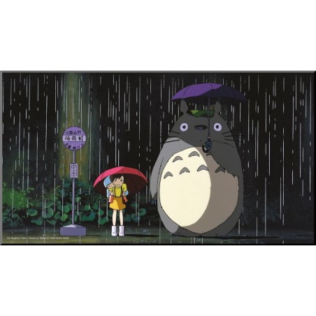 TOTORO BUS STOP WOOD PANEL QUADRO IN LEGNO 37X20CM