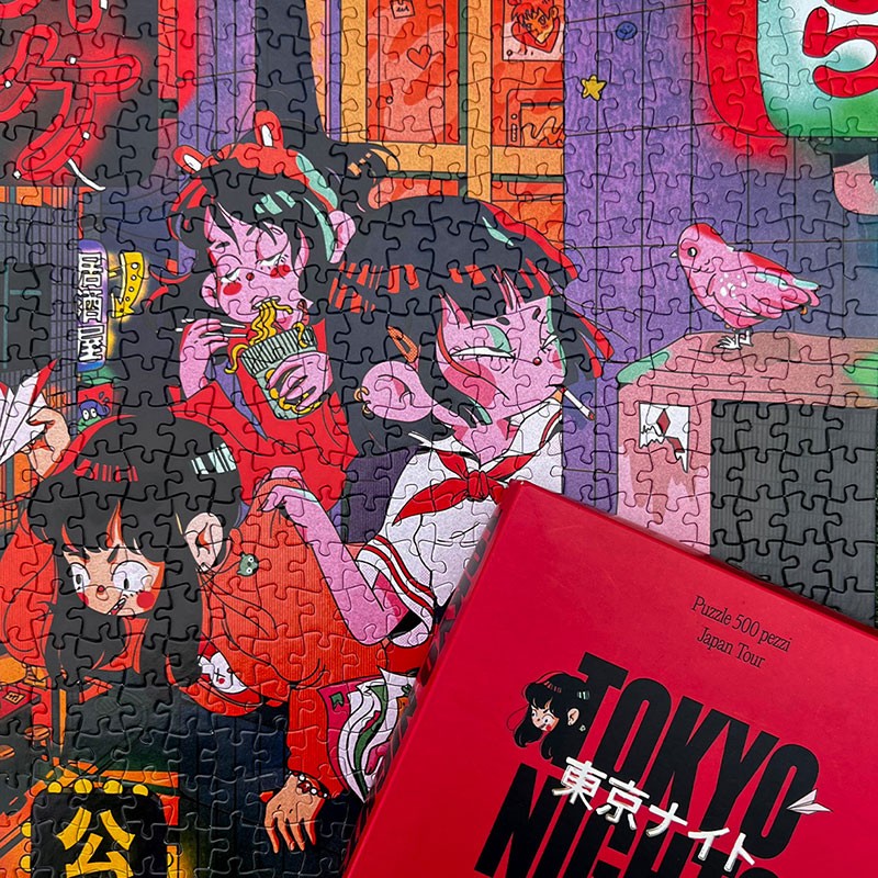 JAPAN TOUR TOKYO NIGHTS BY POLINA ALEKSEENKO 500 PEZZI PUZZLE