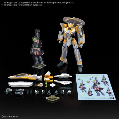 HG HIGH GRADE VF-31E SIEGFRIED CHUCK MUSTANG USE DELUXE SET 1/144 MODEL KIT ACTION FIGURE