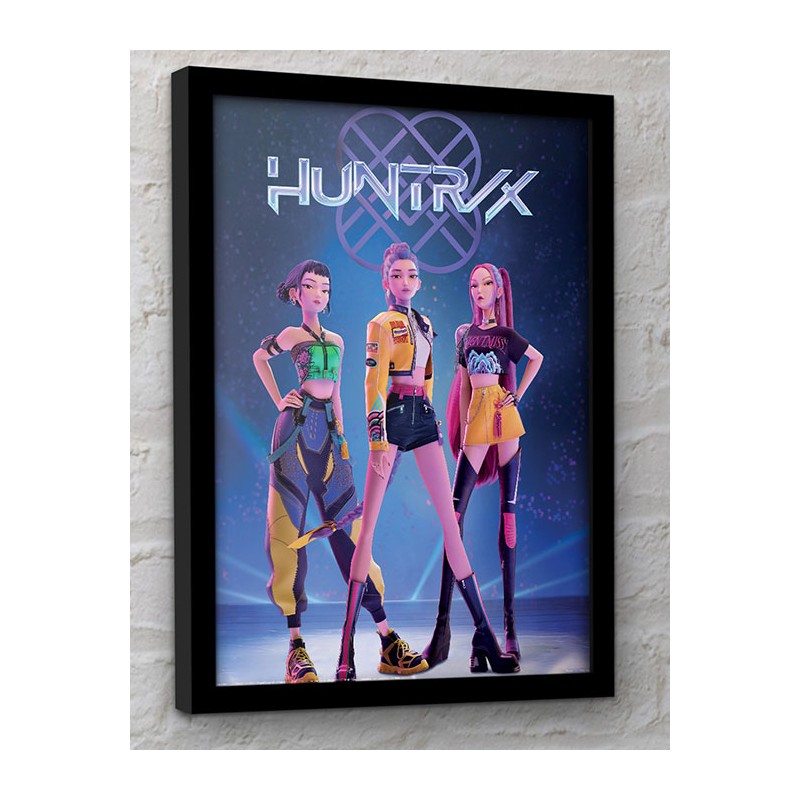 KPOP DEMON HUNTERS HUNTRIX QUADRO COLLECTOR PRINT 30X40CM PYRAMID INTERNATIONAL