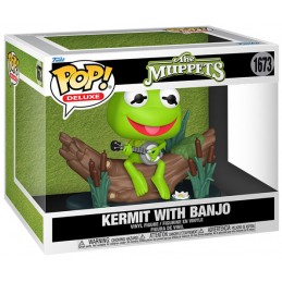FUNKO POP! THE MUPPETS KERMIT WITH BANJO DELUXE BOBBLE HEAD KNOCKER FIGURE FUNKO