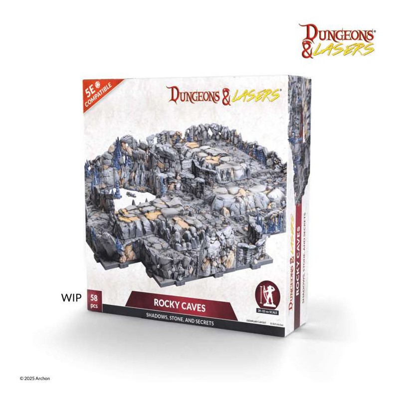 ARCHON STUDIO DUNGEONS AND LASERS ROCKY CAVE UNPAINTED SET