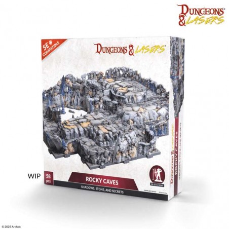 DUNGEONS AND LASERS ROCKY CAVE UNPAINTED SET