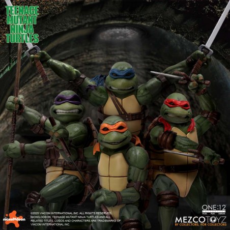TEENAGE MUTANT NINJA TURTLES 1990 MOVIE SET 4X ONE:12 COLLECTIVE SERIES ACTION FIGURES