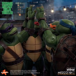 MEZCO TOYS TEENAGE MUTANT NINJA TURTLES 1990 MOVIE SET 4X ONE:12 COLLECTIVE SERIES ACTION FIGURES