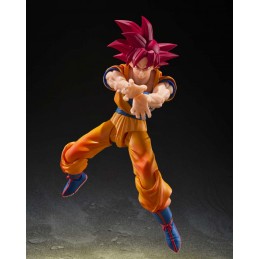 BANDAI DRAGON BALL SUPER SAIYAN GOD SON GOKU GOD AURA S.H. FIGUARTS SERIES ACTION FIGURE