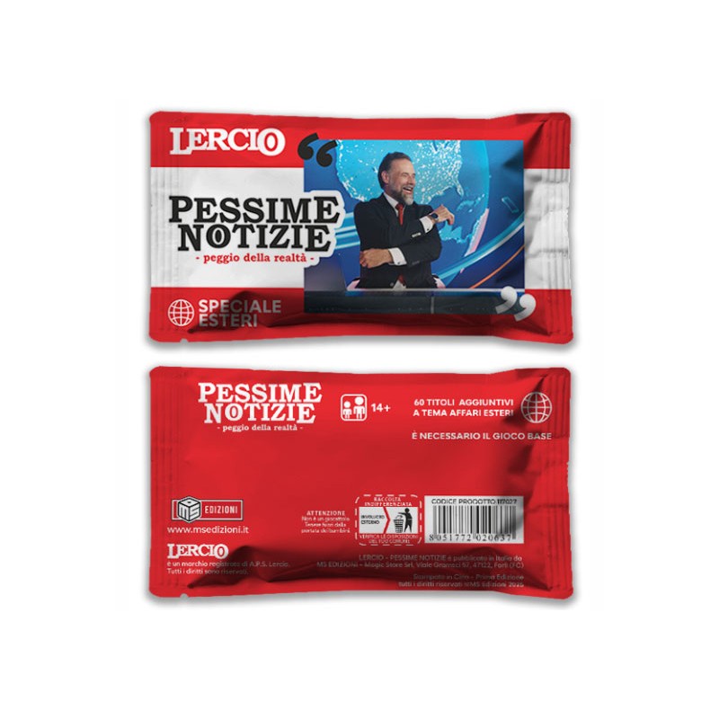LERCIO PESSIME NOTIZIE ESPANSIONE SPECIALE ESTERI GIOCO DA TAVOLO ITALIANO MS EDIZIONI