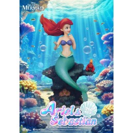 BEAST KINGDOM DISNEY THE LITTLE MERMAID ARIEL & SEBASTIAN MASTER CRAFT RESIN STATUE FIGURE