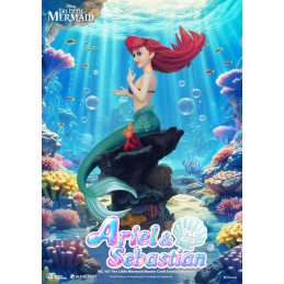BEAST KINGDOM DISNEY THE LITTLE MERMAID ARIEL & SEBASTIAN MASTER CRAFT RESIN STATUE FIGURE