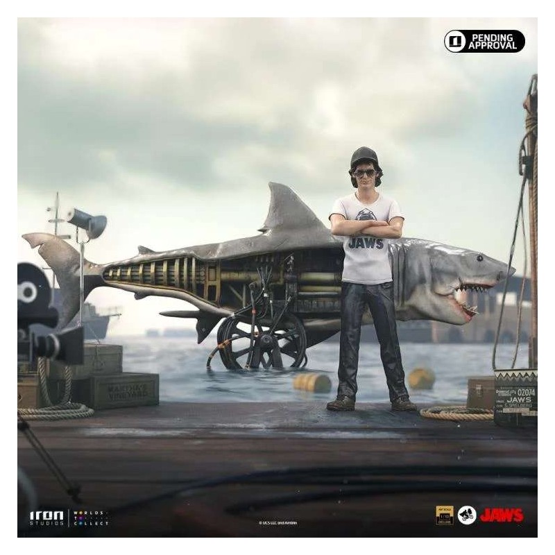 JAWS LO SQUALO STEVEN SPIELBERG 50TH ANNIVERSARY ART SCALE 1/10 STATUA FIGURE IRON STUDIOS