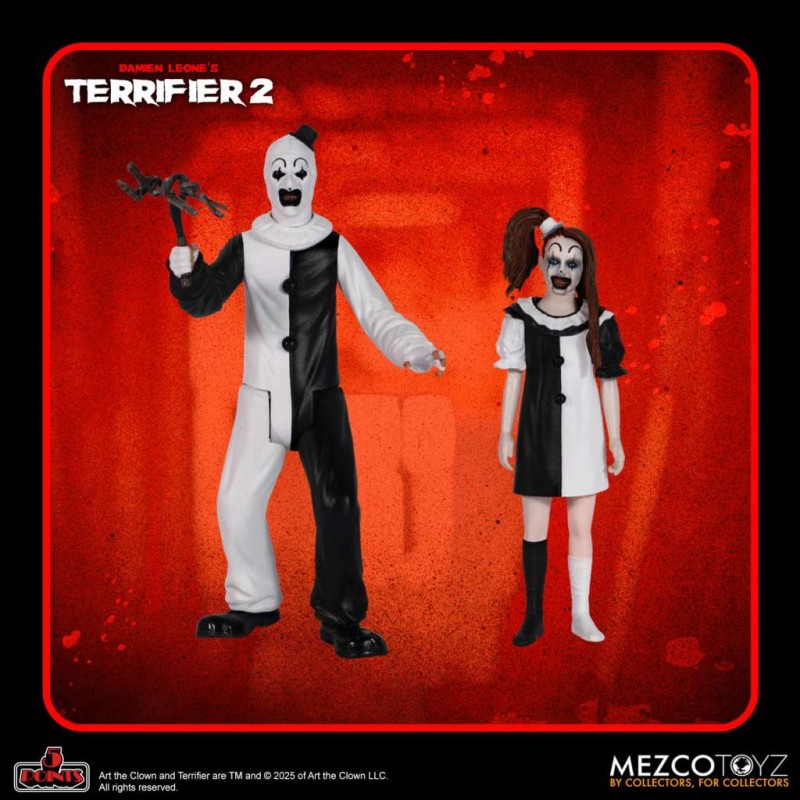 TERRIFIER 2 5 POINTS SET 2X ACTION FIGURE MEZCO TOYS