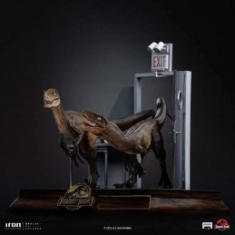 JURASSIC PARK RAPTORS AT THE KITCHEN DOOR ART SCALE 1/10 STATUA FIGURE IRON STUDIOS