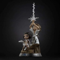 STAR WARS LUKE SKYALKER AND LEIA ORGANA MINICO FIGURE STATUA IRON STUDIOS